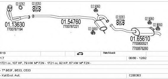 MTS C280383006369 Exhaust System